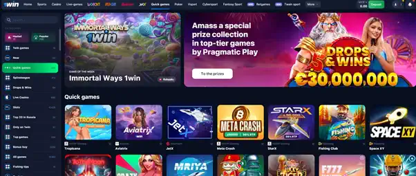 permainan kasino 1win