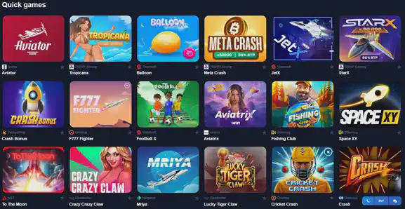 permainan Crash dalam talian 1win