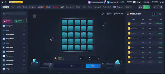 permainan Mines 1win